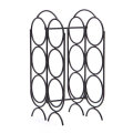 Minghou factory sale High quality metal wire 6 bottles iron black wine rack